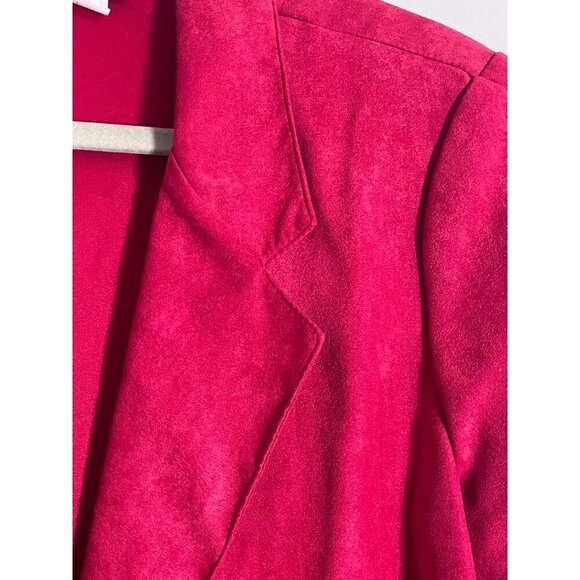 Maggie Sweet Jacket M Red Blazer Mature Feminine Retro Old Money Preppy Classic - Picture 4 of 11